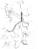 Electrical Diagram and Parts List for HD13538 96016001402 Weed Eater Lawn Tractor
